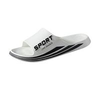 Chaussons Homme Confortables Élégants pour Toutes Saisons Usage Intérieur et Extérieur Décontracté (White, 45) #68