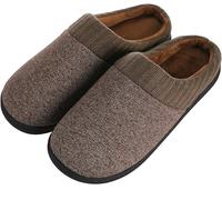 Chaussons Homme Hiver Confort Pantoufles Maison élégantes et confortables Foam Gris Noir Marron Bleu 40-47 (Marron, Système Taille Chaussures EU, Adulte, Numérique (intervalle), Moyen, 40, 41)