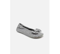 Chaussons Isotoner Ballerine tricot - grand nœud pour Femme 35 - 36 Gris