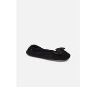 Chaussons Isotoner Ballerine Velours Bio - Grand Nœud W pour 37 - 38 Noir