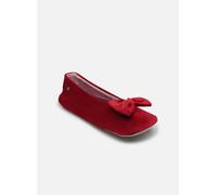 Chaussons Isotoner Ballerine Velours - Grand Nœud W pour Femme 37 - 38 Bordeaux
