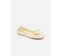 Chaussons Isotoner Ballerine Velours - Grand Nœud W pour Femme 41 - 42 Beige