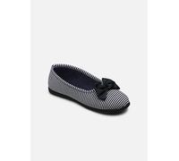 Chaussons Isotoner Ballerines Ergo Everywear - Jersey Bio Marinière - Grand Nœud W pour Femme 39 Bleu