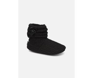 Chaussons Isotoner Botillon tricot et nœud pour 38 Noir