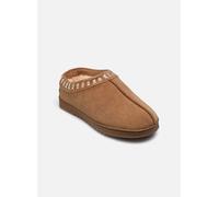 Chaussons Isotoner Bottillon Bas - Cuir pour Femme 37 Marron
