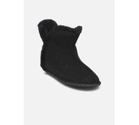 Chaussons Isotoner Bottillon - Suedine et Fourrure pour Femme 40 Noir