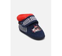 Chaussons Isotoner Bottillons velcro en micro-éponge pour Enfant 24 Bleu