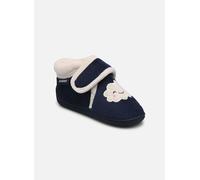 Chaussons Isotoner Bottillons Velcro Fille - Micro-Eponge pour Enfant 20 Bleu