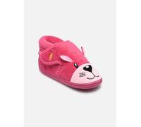 Chaussons Isotoner Bottillons velcro fille - microéponge pour Enfant 20 Rose