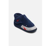 Chaussons Isotoner Bottillons velcro garcon - microéponge pour Enfant 24 Bleu