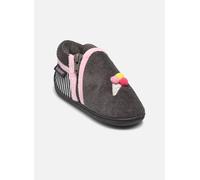 Chaussons Isotoner Bottillons zip en micro-éponge W pour Enfant 25 Gris