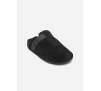 Chaussons Isotoner Mule - Fourrure - Semelle Ultra Souple - Patch Everywear pour Homme 40 Noir