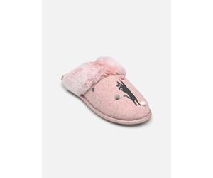 Chaussons Isotoner Mule plate - Feutrine - Chat Fantasie pour Femme 38 Rose