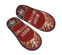 Chaussons Joyeux Noël Aussi Anti Odeur Pantoufles Portative Slippers Pour Hiver D'Intérieur Unisex M