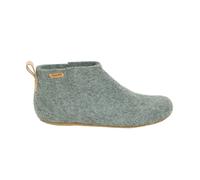Magicfelt Chaussures de cabane Feltboot - En feutre de laine souple, semelle en cuir flexible, fentes latérales pour un enfilage facile, hautes, gris, 45 EU