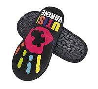 Chaussons Main Colorée Pour La Sensibilisation À L'Autisme Doux Chaussons Maison Antidérapantes Pantoufles Pour De Camping Hôtels Chambre M