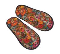 Chaussons Maison Art Populaire Mexicain Légers Chaussons Épais Pantoufles En Coton Pour De Camping Voyage Outdoor M