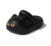Chaussons Maison Imprimé Chat Mignon, Pantoufles Été Grands Yeux de Chat, Sandales Douche à Motif Félin pour Intérieur et Moments Ludiques
