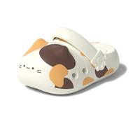 Chaussons Maison Imprimé Chat Mignon, Pantoufles Été Grands Yeux de Chat, Sandales Douche à Motif Félin pour Intérieur et Moments Ludiques