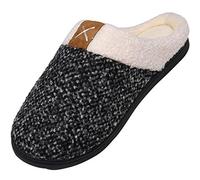 Chaussons Maison Mixte Hommes Femmes Hiver Peluche Douce Pantoufle D'intérieur Mousse à Mémoire Confort Chaud Confortable Chaussures pour la Maison, Warm Weiß 40/41 EU