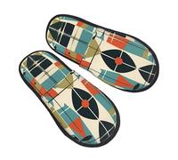Chaussons Maison Moderne Du Milieu Du Siècle Portative Slippers Antidérapantes Pantoufles Pour La Maison Unisex Automne L