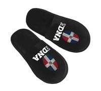 Chaussons Maison République Dominicaine C'Est Dans Mon Adn Épais Pantoufles En Coton Doux Slippers Pour Hôtels Unisex Hiver L