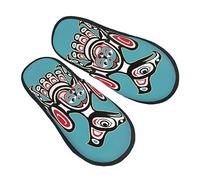 Chaussons Maison Résumé Tribu Indigène Thunderbird Épais Pantoufles En Coton Doux Slippers Pour Unisex D'Intérieur Hôtels L