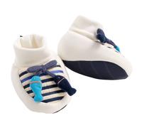 Chaussons Marinière Poissons - Baby Sailor Blanc/bleu 0/6M(50/67)
