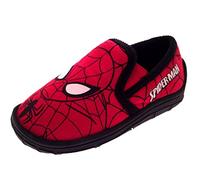 Chaussons Marvel Ultimate Spiderman pour garçon - Rouge - Fond Spiderman rouge et noir, 25 EU