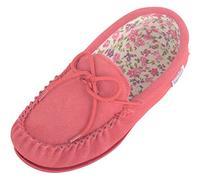 Chaussons mocassins doublés en coton avec semelle rigide Rose Tailles 36 à 42 - Rose - Crimson, 38 EU