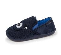 Isotoner Chaussons pantoufles Mocassins garçon en sherpa, semelle antidérapante, 31 EU, marine