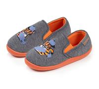 Isotoner Chaussons pantoufles Mocassins garçon jersey, maintien du pieds, semelle légère, souple, 27 EU, gris chiné