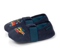 Isotoner Chaussons pantoufles Mocassins garçon suédine, semelle antidérante, 29/30 EU, marine