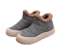 Chaussons Montants Fourrés Bottines Femme Bottines Rembourrée Et Chaud Bottes Couleur Unie Boot De Neige Chaussure Botte Automne Hiver 2025 Nouveau Chaussure Bottine Antiderapante Femme Hiver