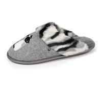 Chaussons Mules Chat Fantaisie Confort Moelleux Gris 37