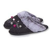 Isotoner Chaussons Pantoufles Mules Femme Chat Fantaisie