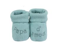 Chaussons Naissance - Message Papa D'amour Grün NAISSANCE(45/50)