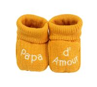 Trois Kilos Sept Chaussons naissance - message Papa d'Amour 0-1 mois