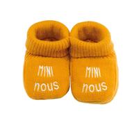 Chaussons naissance - mini nous moutarde 0/3M-(50/60)