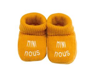 Chaussons naissance - mini nous moutarde 0/3M-(50/60)