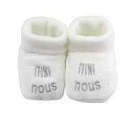 Chaussons Naissance - Mini Nous White 0/3M-(50/60)
