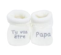 Chaussons Naissance Pour Annoncer La Grossesse Blanco NAISSANCE(45/50)