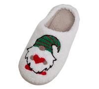 Chaussons Noel Hiver Nouveaux modèles d'exportation adorables chaussons d'hiver en coton pour hommes et femmes ornés de nains de Noël chauds et moelleux.