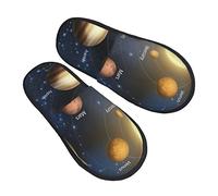 Chaussons Orbite Solaire Des Planètes Anti Odeur Pantoufles Lavables Pantoufles En Coton Pour Unisex Hôtels Outdoor L