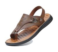 Chaussons Orthopédiques D'été pour Hommes pour Fasciite Plantaire,Tongs Légères Et Décontractées pour Hallux Valgus,Pantoufles De Plage Confortables pour Orteils en Anneau(Brown,42 EU)