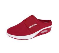Chaussons orthopédiques pour femme d'été, chaussures orthopédiques pour femme avec coussin d'air, glissement sur doux et confortable, pantoufles en maille antidérapante, respirantes à bout fermé