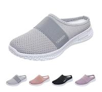 Chaussons orthopédiques pour femmes d'été, chaussures orthopédiques pour femmes avec coussin d'air, slip on doux et confortable, pantoufles en maille antidérapantes, respirantes, bout fermé