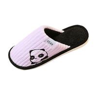 Chaussons panda adorables pour femme, pantoufles en polaire pour femme, chaussures d'intérieur légères et tendance, chaussures d'intérieur minimalistes et polyvalentes, semelle plate confortable pour