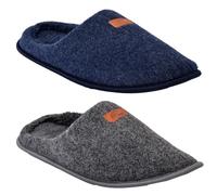 Chaussons Pantoufles Homme OZABI - Suedine - MBS00650 Pack de 2 - Confort - Gris 42