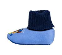 Chaussons Pat' Patrouille - Couleur Bleue et Grise - Taille 25-27 - Sans Fermeture - Chaussons pour Enfants en Polyester avec Semelle Style Chaussette - Produit Original Conçu en Espagne